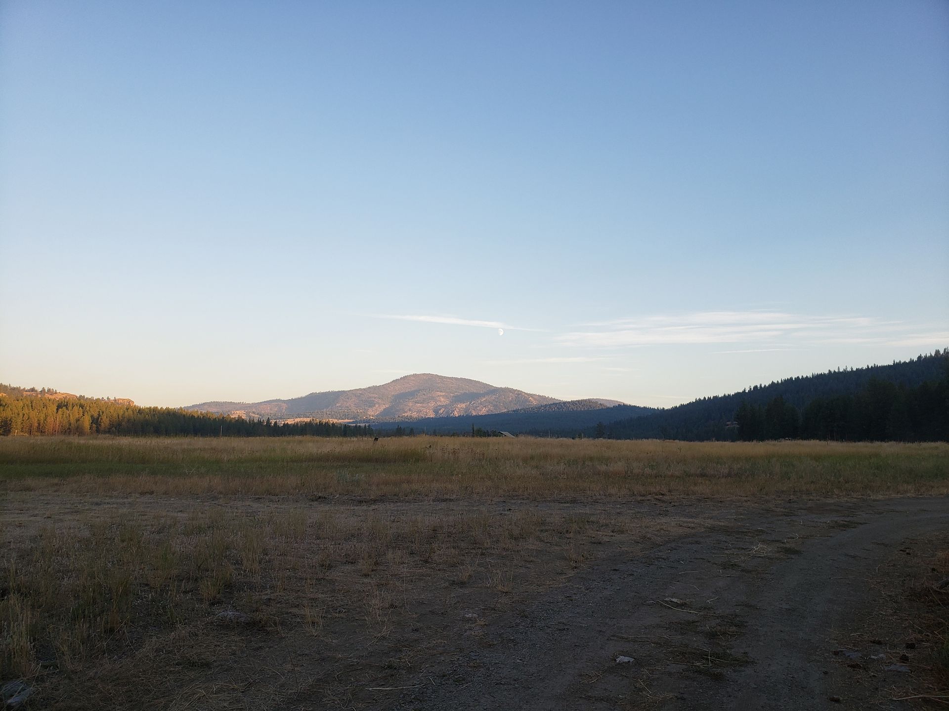 Aeneas Valley meadow at evening in September, the landscape Chief Aeneas Someday claimed as his ranch